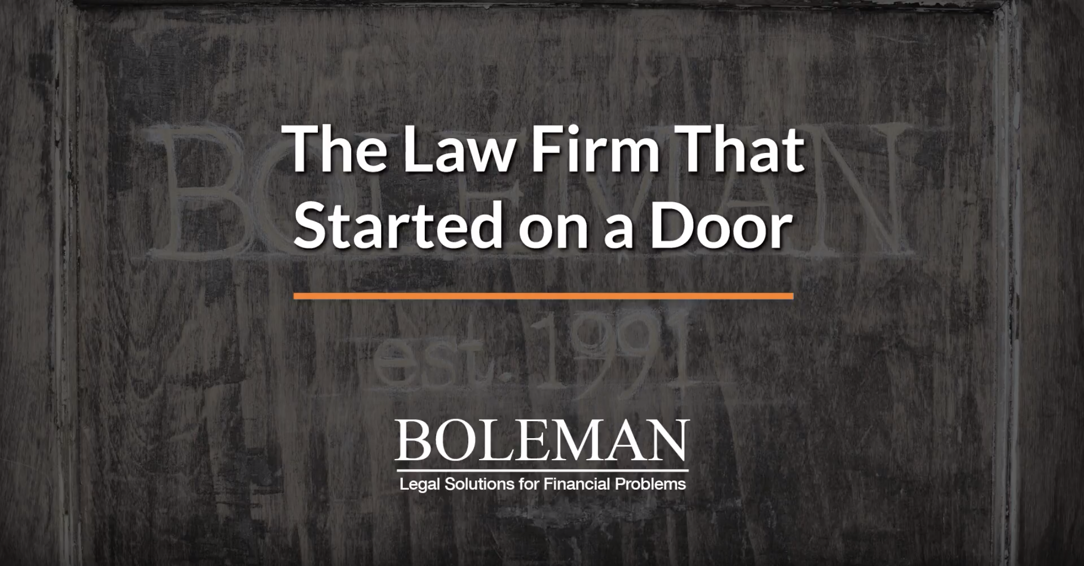 The Law Firm That Started on a Door