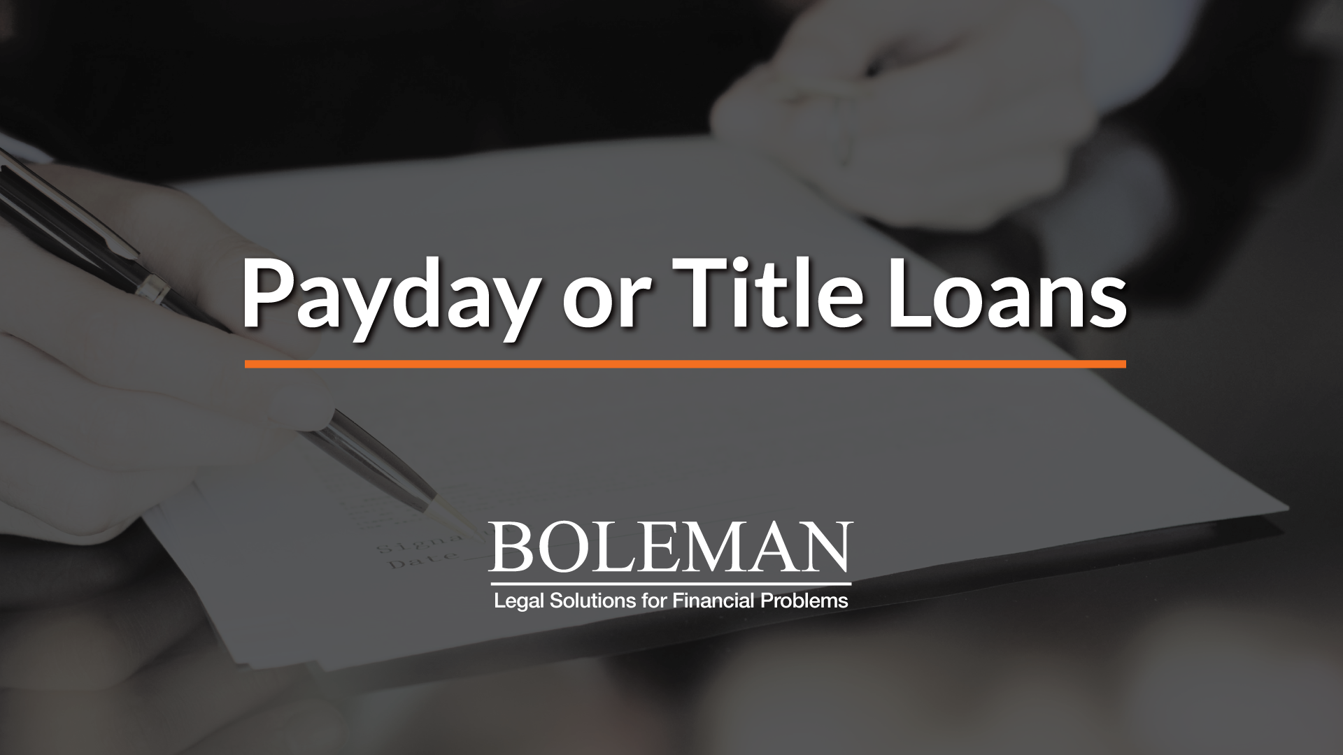 Payday or Title Loans